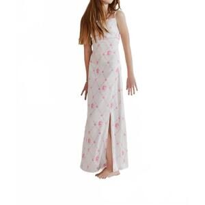 NEW THEME charlotte vintage long dress in pink - romantic rose
